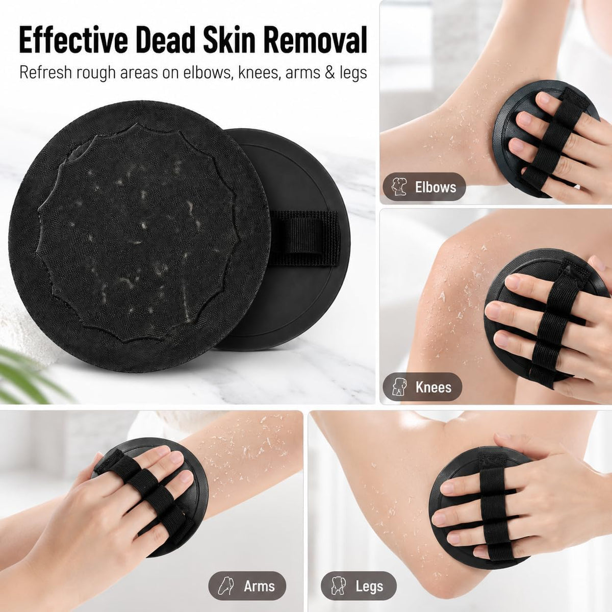 2pcs Exfoliating Glove,Exfoliating Bath Scrubber Glove,Shower, Arms, Legs, Elbows & Feet, Exfoliating Glove