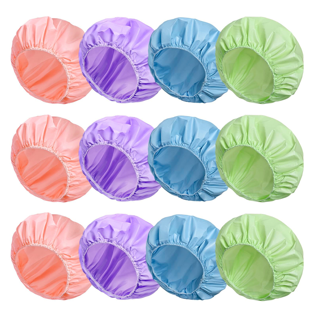 6 PCS Shower Capsfor Women, Reusable Waterproof Bath Caps
