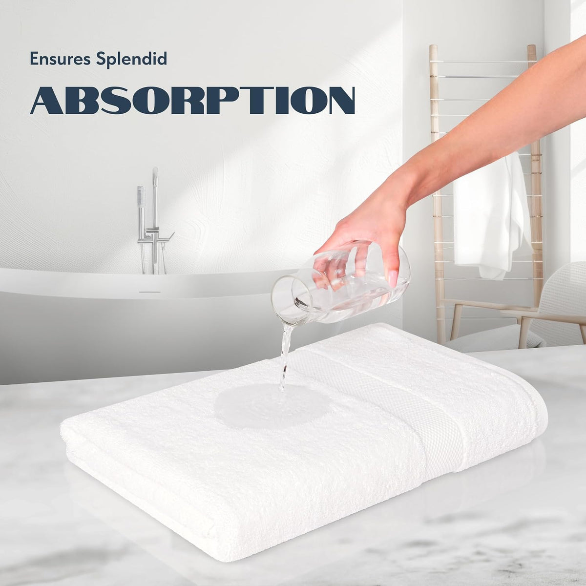 White Classic Luxury White Bath Sheets 2 Pack - Extra Large 35x70, 700 GSM