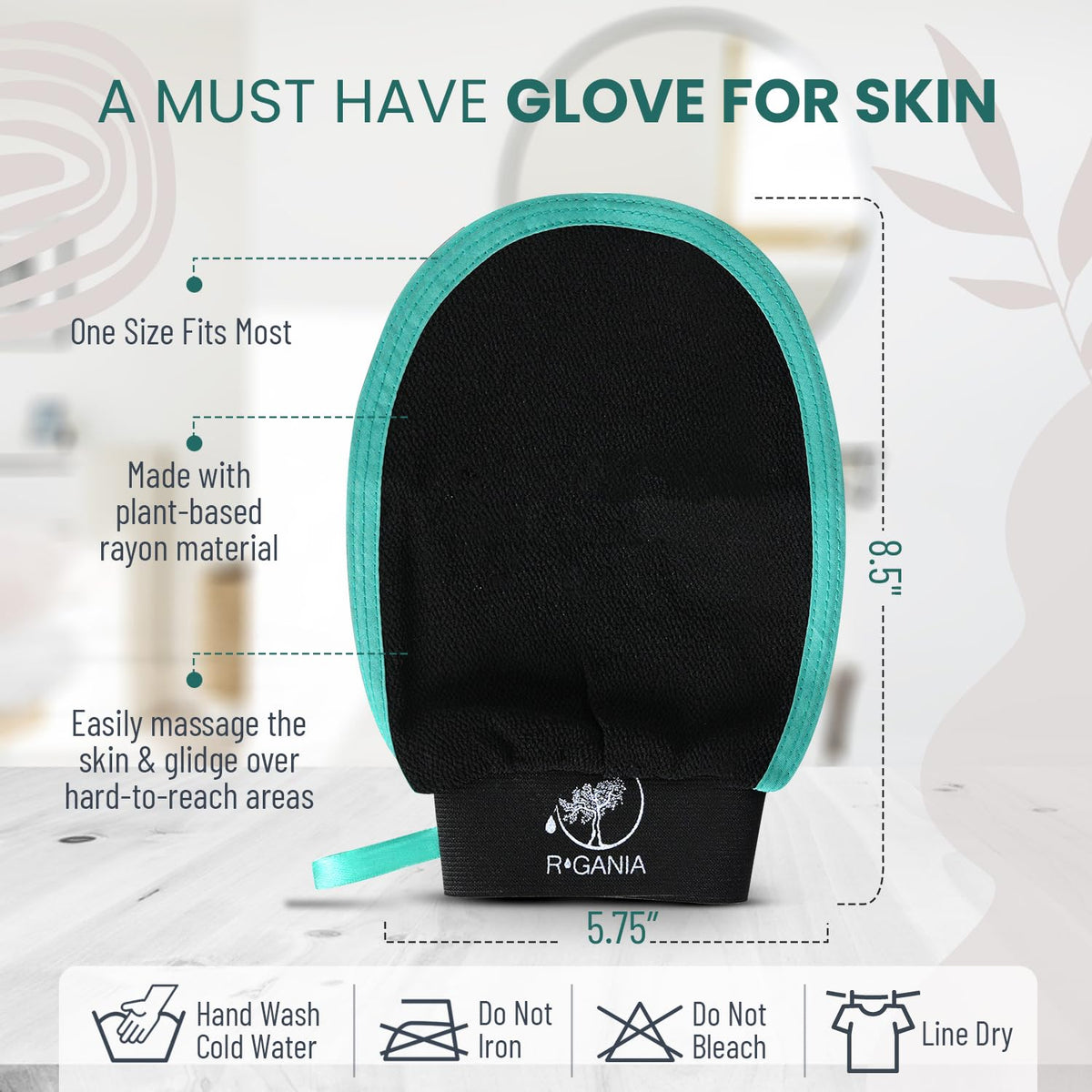 Deep Exfoliating Glove & Back Exfoliator 100% Viscose.