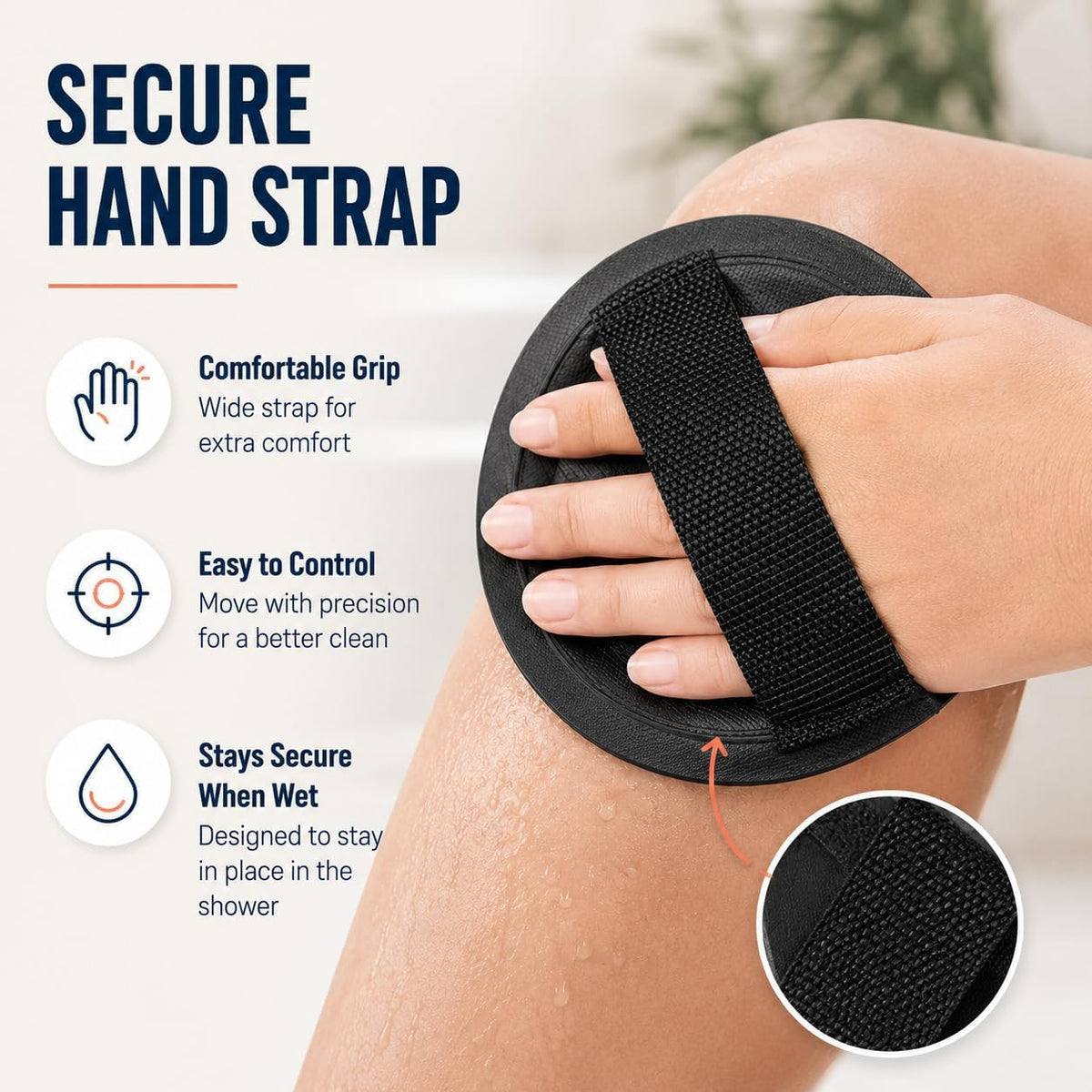 4 Pack Soft Rubber Shower Scrubber, Body Exfoliating Bath Tool，Mix