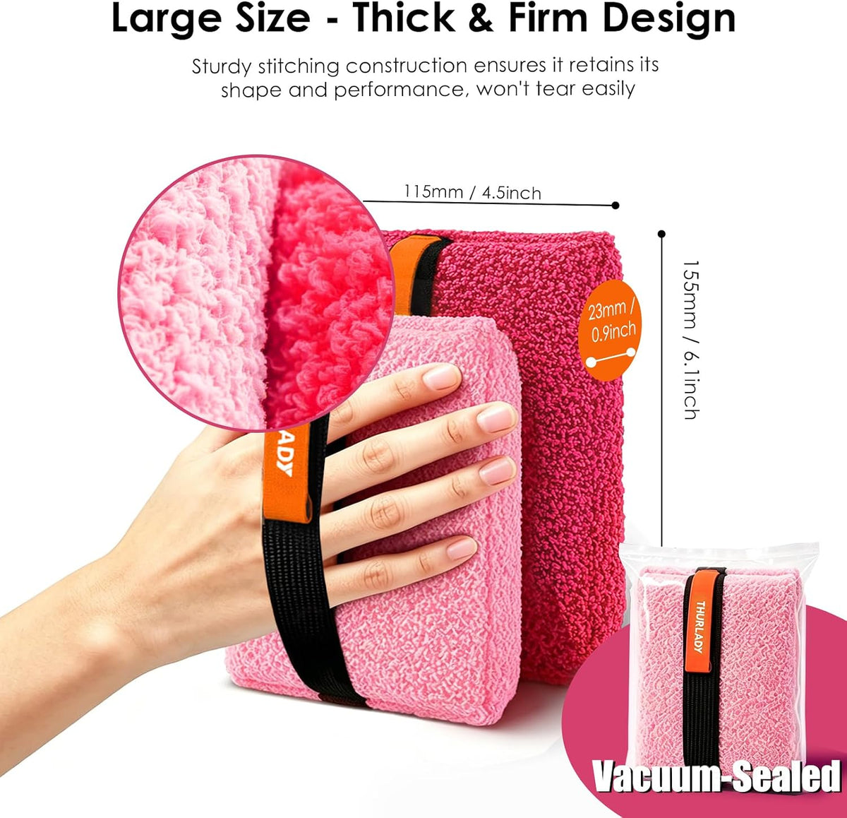 Exfoliating Body Scrubber, Rough Body Scrubber Exfoliator, 2 Pack