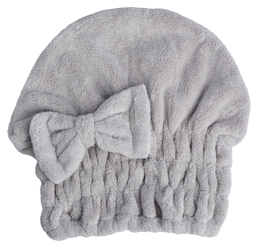 HOPESHINE Microfiber Hair Towel Cap for Women Wet Short or Long Curly Hair Super Absorbent Turbans Anti Frizz Great Gift for Women and Girls (Black, 1)