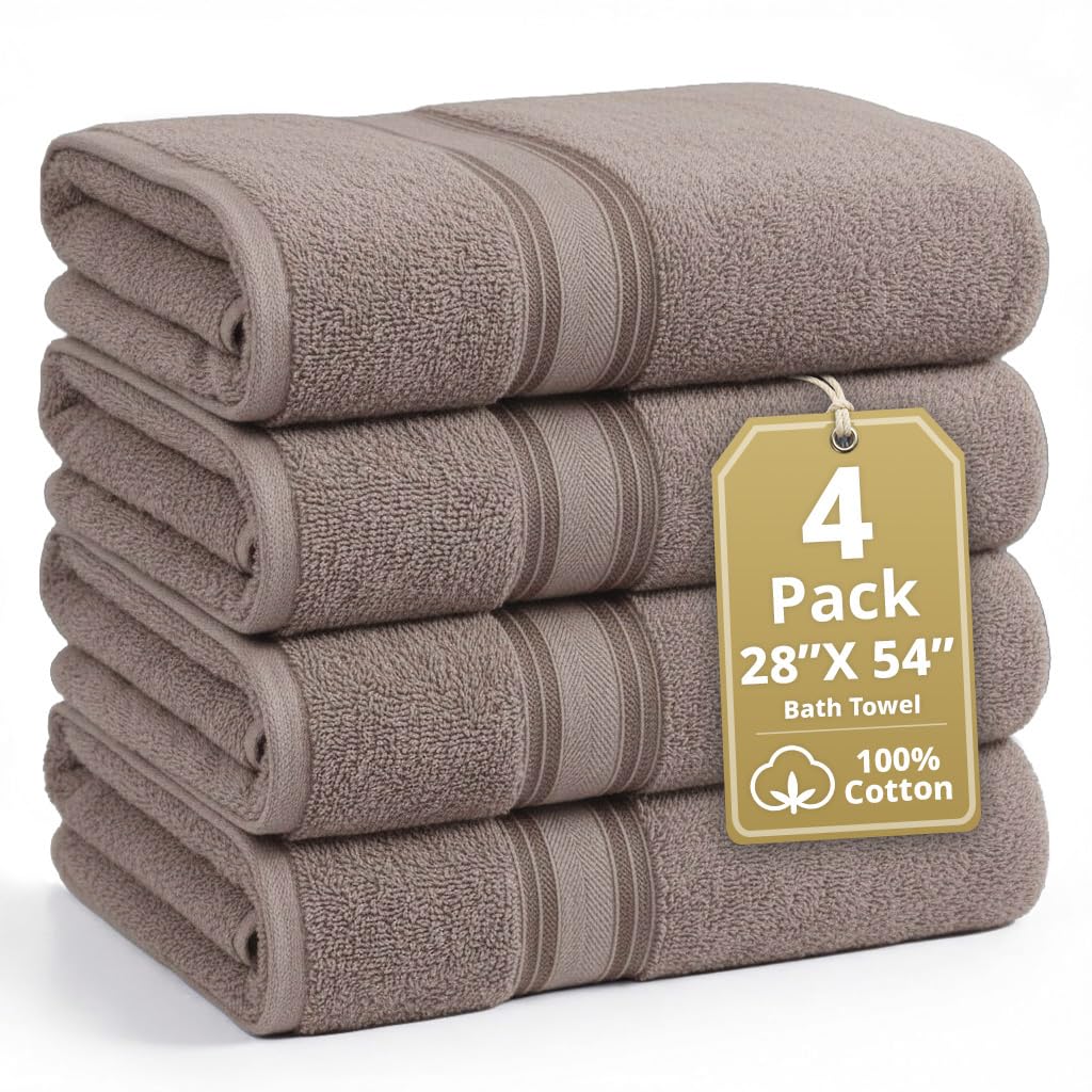LANE LINEN Bath Towel Set 100% Cotton 18 Piece Soft Absorbent - Grey