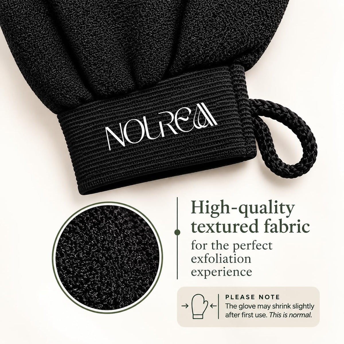 Kessa Exfoliating Glove (2-Pack) – Moroccan Hammam Inspired Body Exfoliating Mitt, Textured Viscose Glove for Dead Skin Removal
