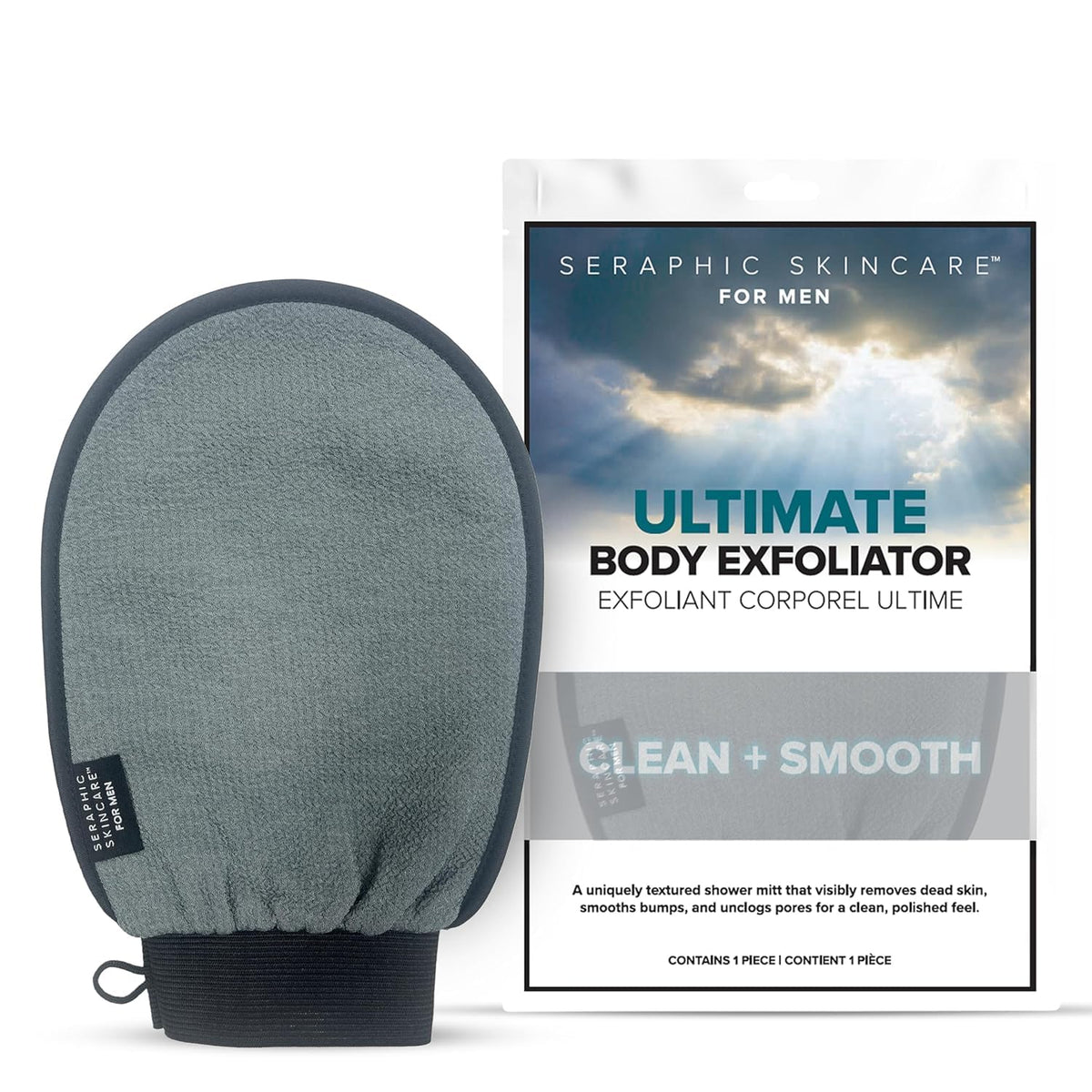 Divine Glow Exfoliating Mitt for Body 2pcs - Body Scrub Glove & Exfoliator