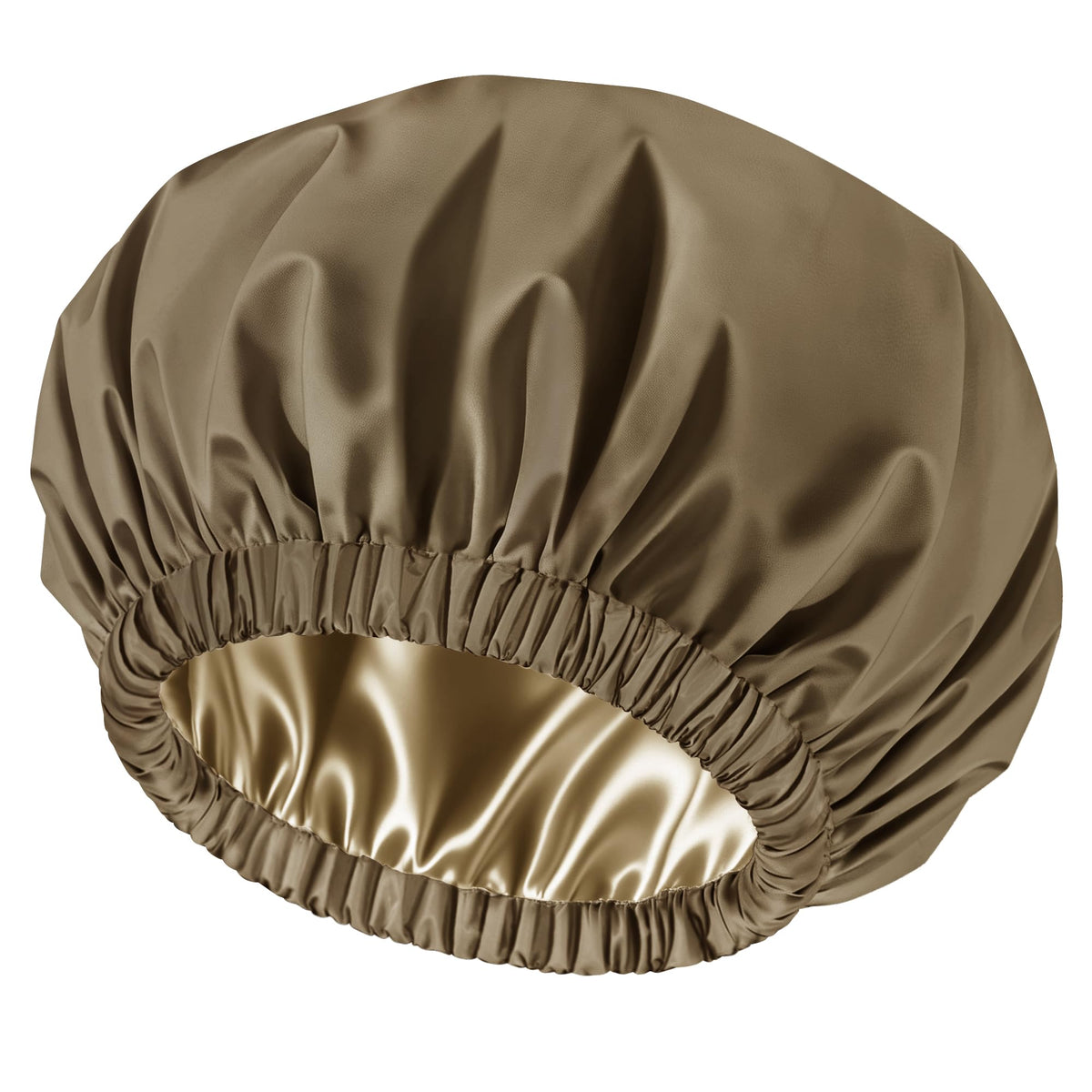 Shower Cap for Women, Reusable Waterproof Satin Lined Shower Cap
