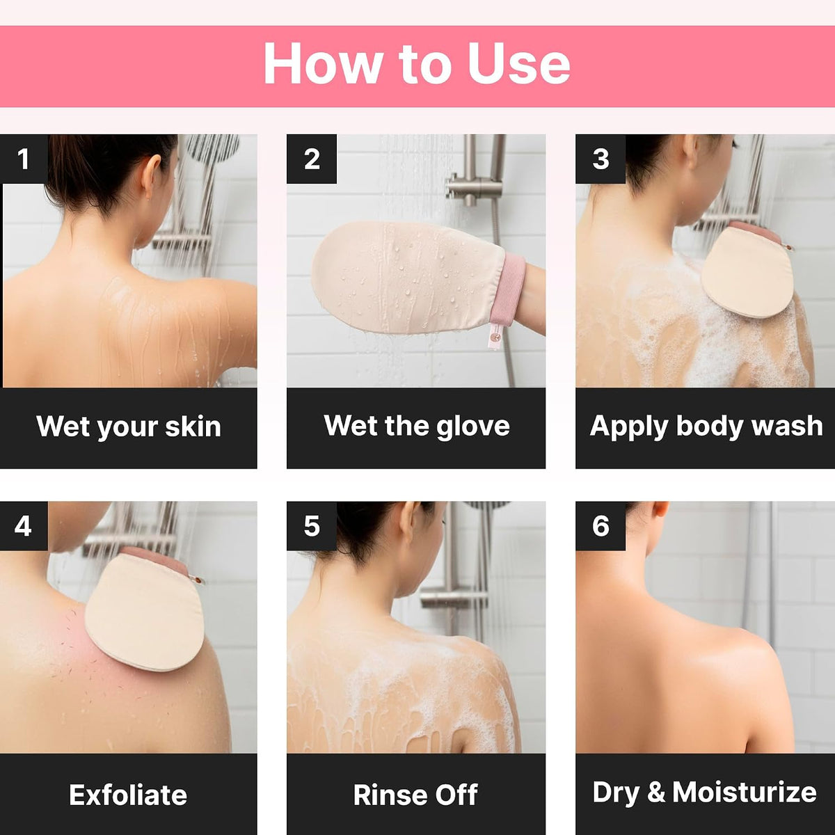 Vegan Silk Exfoliating Gloves Set (2 Pack) – Korean Spa Body Scrubber Mitt for Dead Skin & Ingrown Hair | Gift for Smooth Glowing Skin