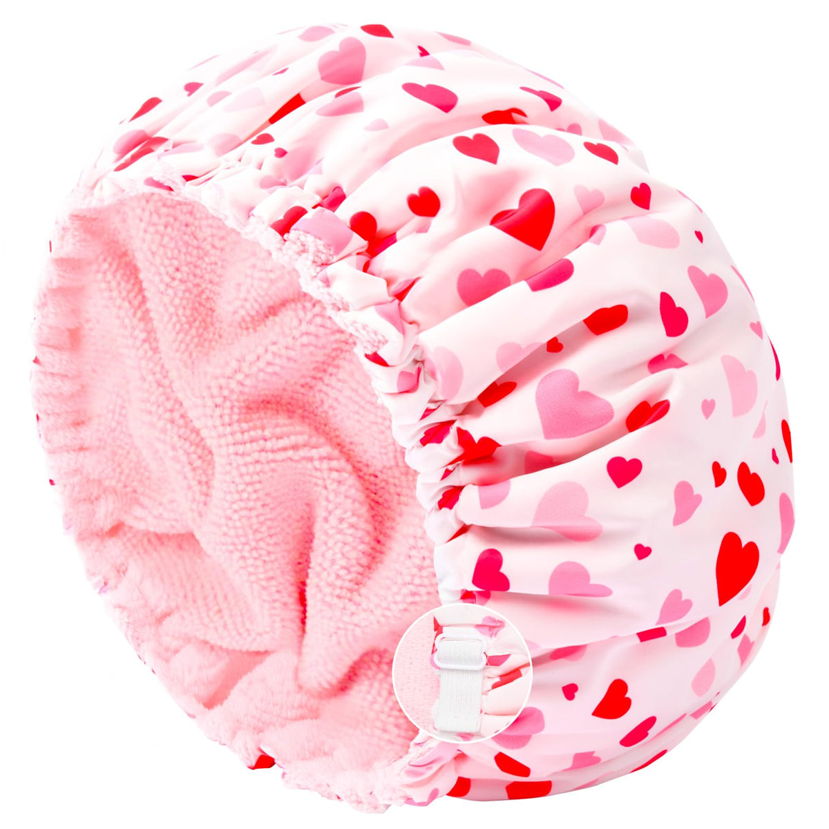 Shower Cap for Women Terry Lined Bee Bath Cap Large Reusable Waterproof Elastic Band Beekeeper Shower Caps for Long Thick Hair Soft Bath Shower Hair Caps