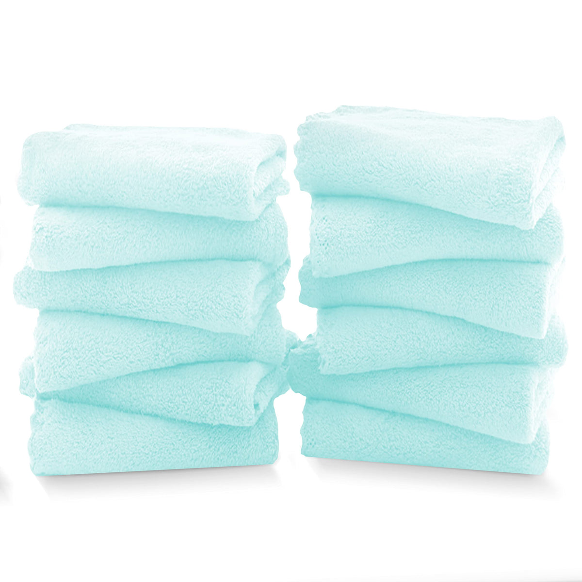 TENSTARS Luxury Silk Hemming Towel Set - Light Thin Quick Drying - 2 Bath Towels 2 Hand Towels 2 Washcloths - Ultra Soft Microfiber, for Bath Fitness, Sports, Yoga, Travel (Dark Grey 6 Pieces)