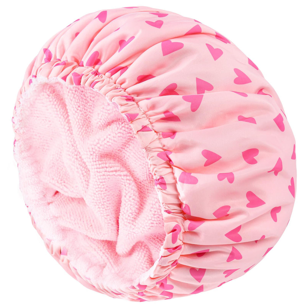 Shower Cap for Women Terry Lined Bee Bath Cap Large Reusable Waterproof Elastic Band Beekeeper Shower Caps for Long Thick Hair Soft Bath Shower Hair Caps