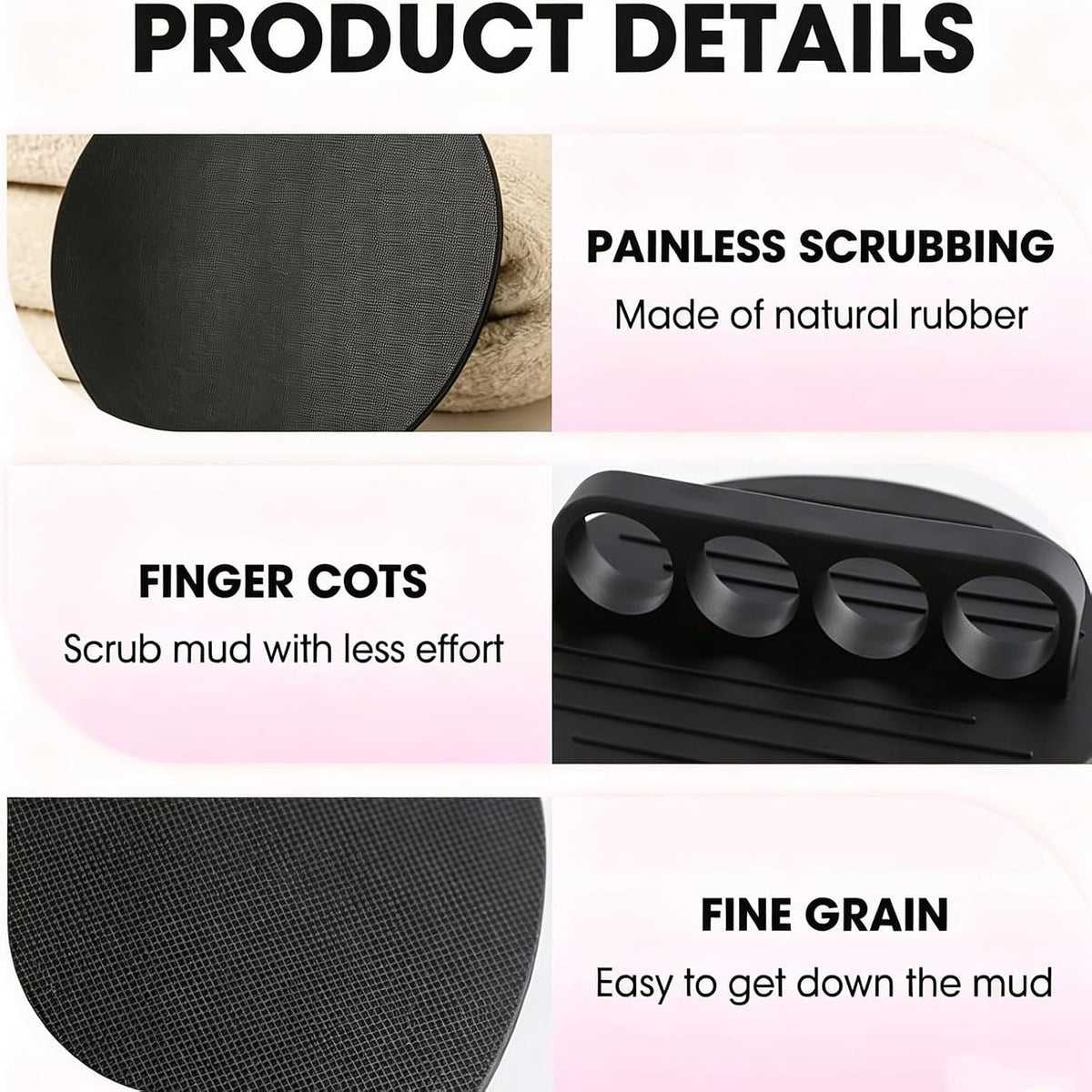 2 Counts Soft Rubber Shower Scrubber, 2026 Upgraded Gentle Exfoliating Bath Glove, Deep Cleansing Shower and Bath Tool, for Massage and Removing Dead Skin, for All Skin Types