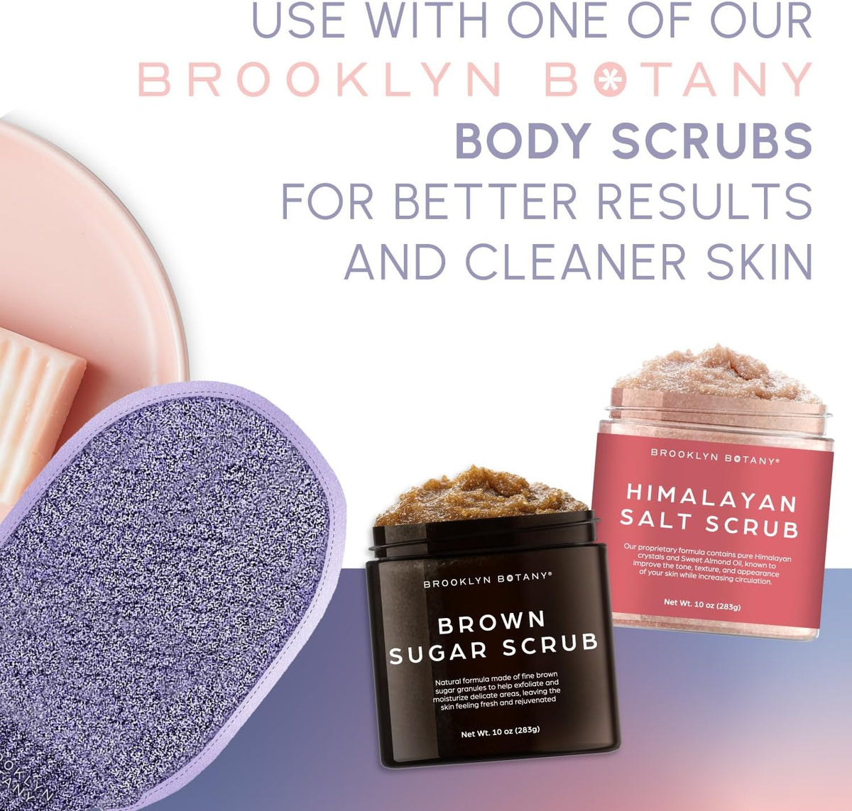 Brooklyn Botany Exfoliating Mitts - 2 Mitts