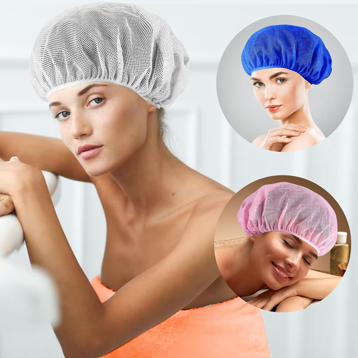4 PCS Hairnets for Women Sleeping Sleep Cap Bonnet Mesh Hair Wraps