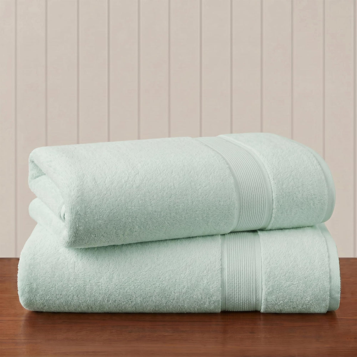 Madison Park 800GSM 100% Cotton Bathroom Bath Towel Set of 8, Cream