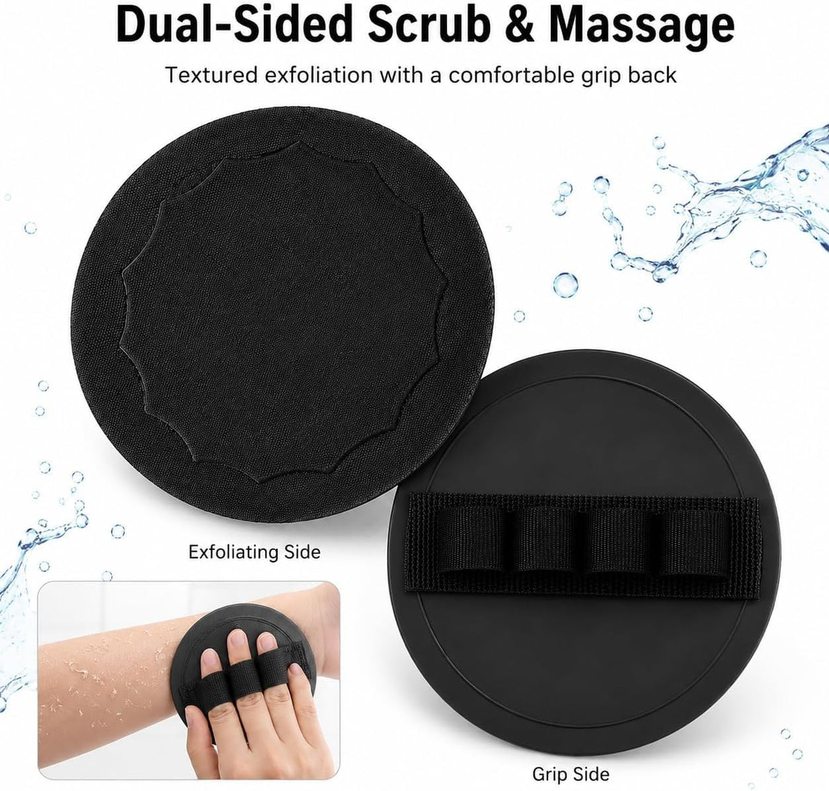 2pcs Exfoliating Glove,Exfoliating Bath Scrubber Glove,Shower, Arms, Legs, Elbows & Feet, Exfoliating Glove