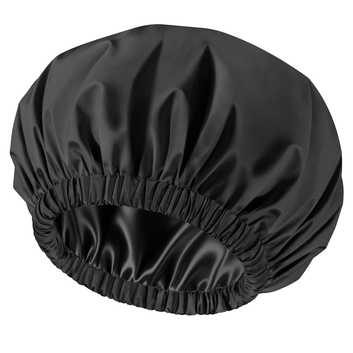 Shower Cap for Women, Reusable Waterproof Satin Lined Shower Cap