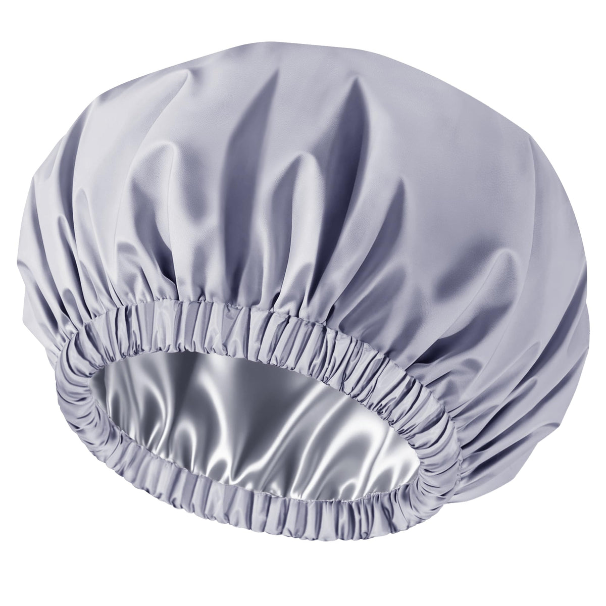 Shower Cap for Women, Reusable Waterproof Satin Lined Shower Cap