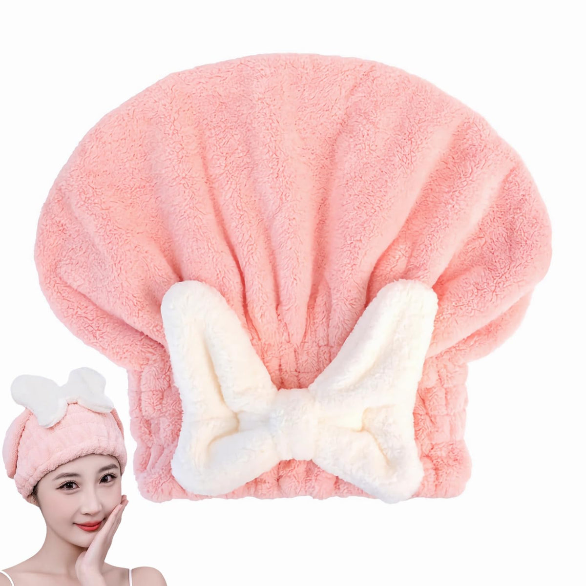 Microfiber Hair Towels Wrap Hair Drying Cap for Women 4pcs Colors
