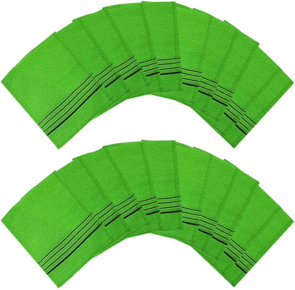 Korean Italy Towel Genuine Korean Exfoliating Scrub Bath Mitten 20Pcs Green