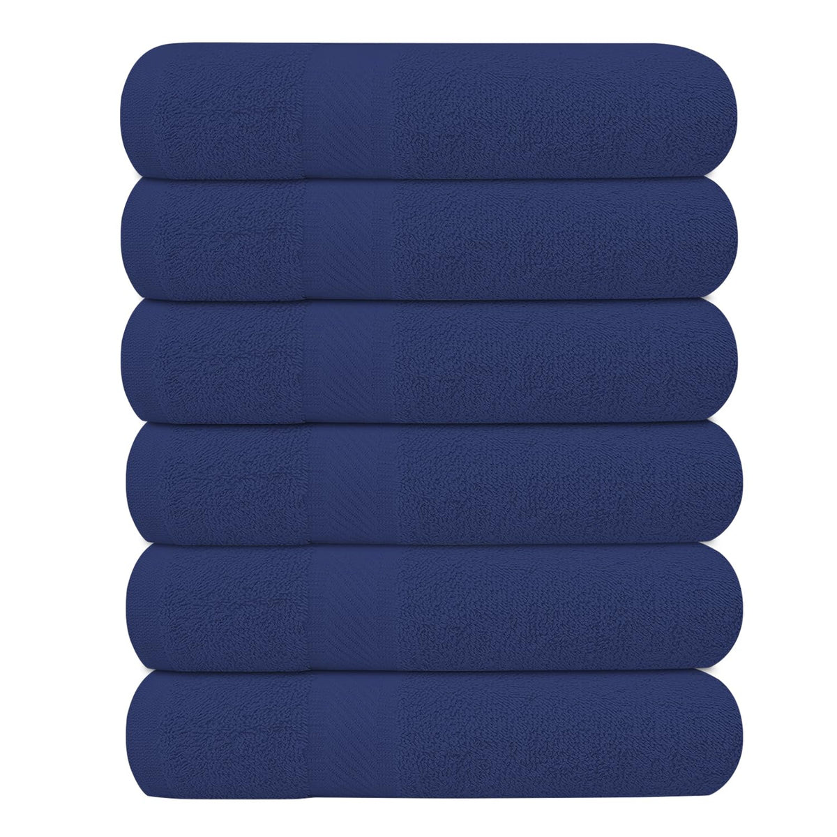 KAHAF COLLECTION 6 Pack Bath Towels Set (27 x 54 Inches) 100% Ring Spun Cotton, Lightweight, Quick Dry, Highly Absorbent Towels Multicolor, (27x54) Inches