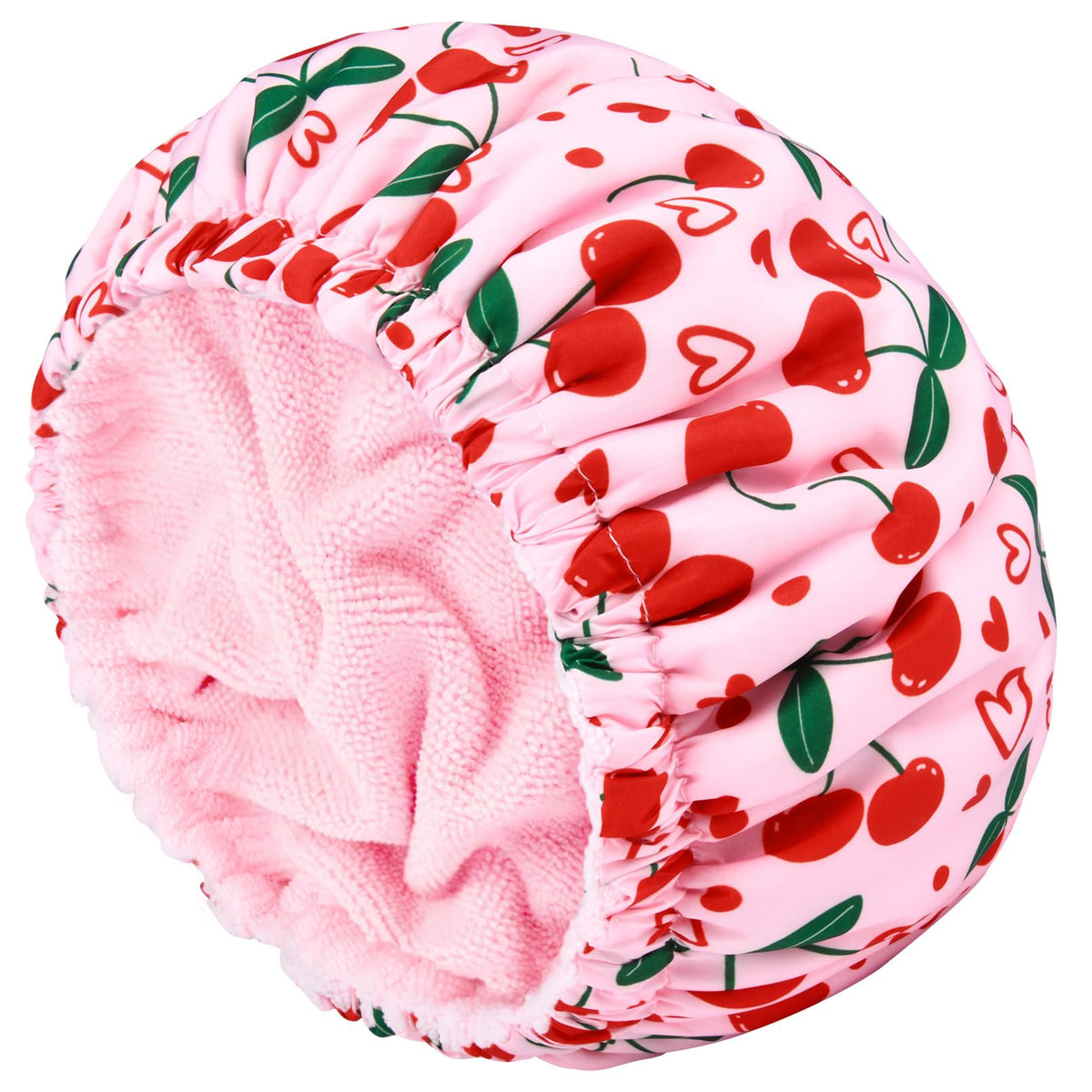 Shower Cap for Women Terry Lined Bee Bath Cap Large Reusable Waterproof Elastic Band Beekeeper Shower Caps for Long Thick Hair Soft Bath Shower Hair Caps