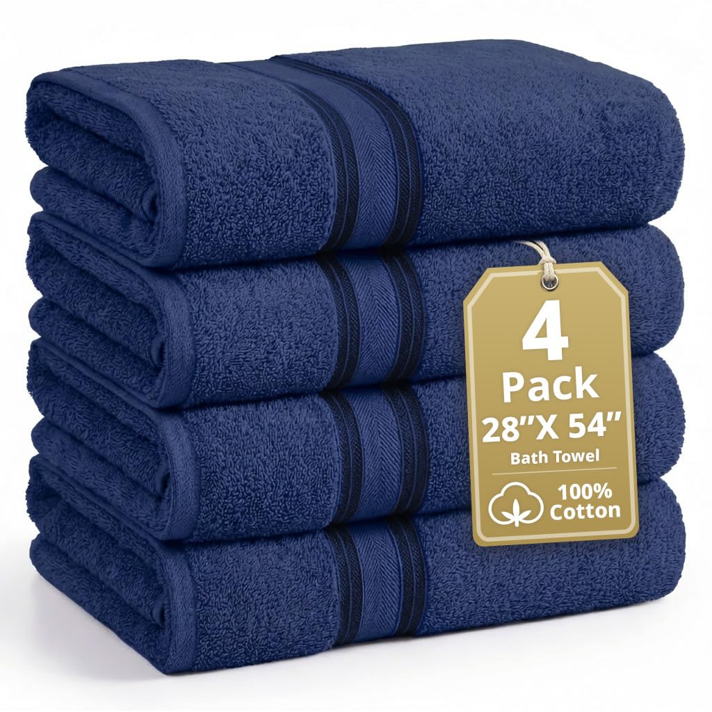 LANE LINEN Bath Towel Set 100% Cotton 18 Piece Soft Absorbent - Grey