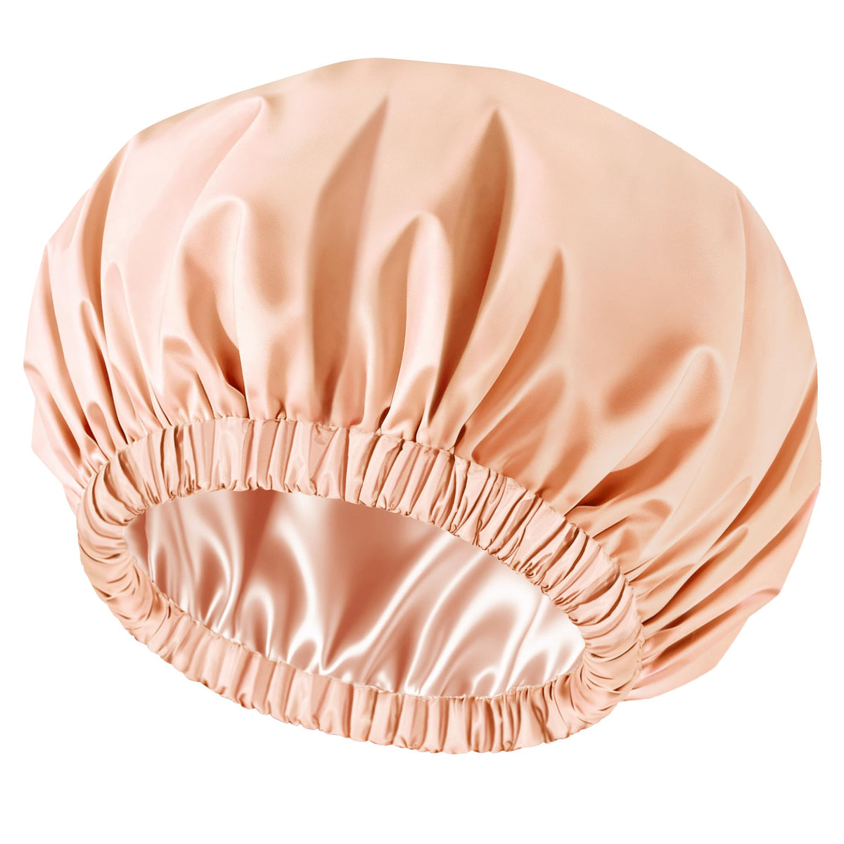 Shower Cap for Women, Reusable Waterproof Satin Lined Shower Cap