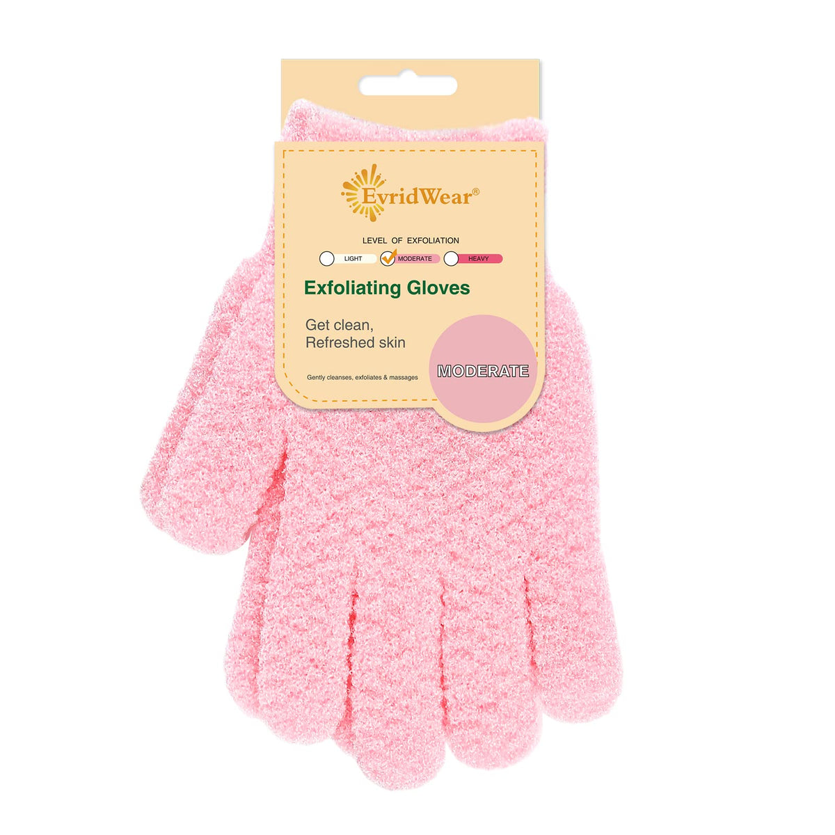 Evridwear Exfoliating Glove for Shower Bath, Body Wash Loofah Gloves Women