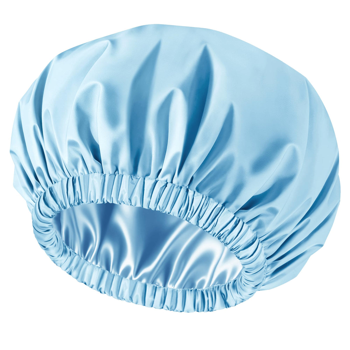 Shower Cap for Women, Reusable Waterproof Satin Lined Shower Cap