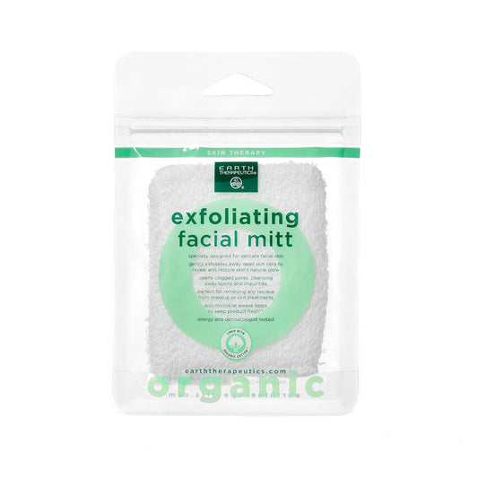 Earth Therapeutics Organic Cotton Exfoliating Facial Mitt