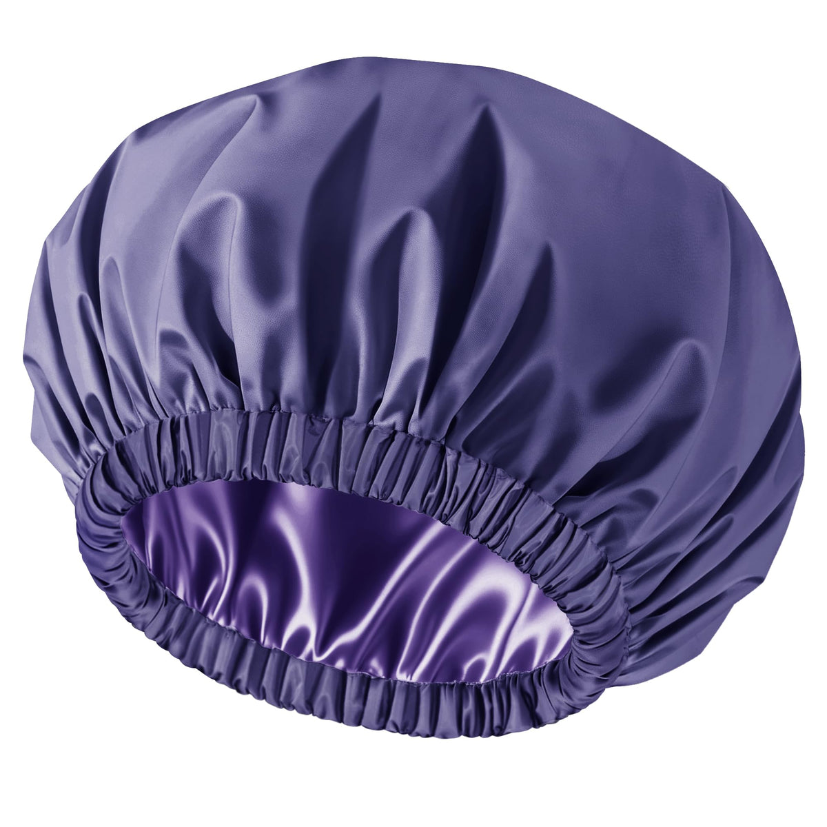 Shower Cap for Women, Reusable Waterproof Satin Lined Shower Cap