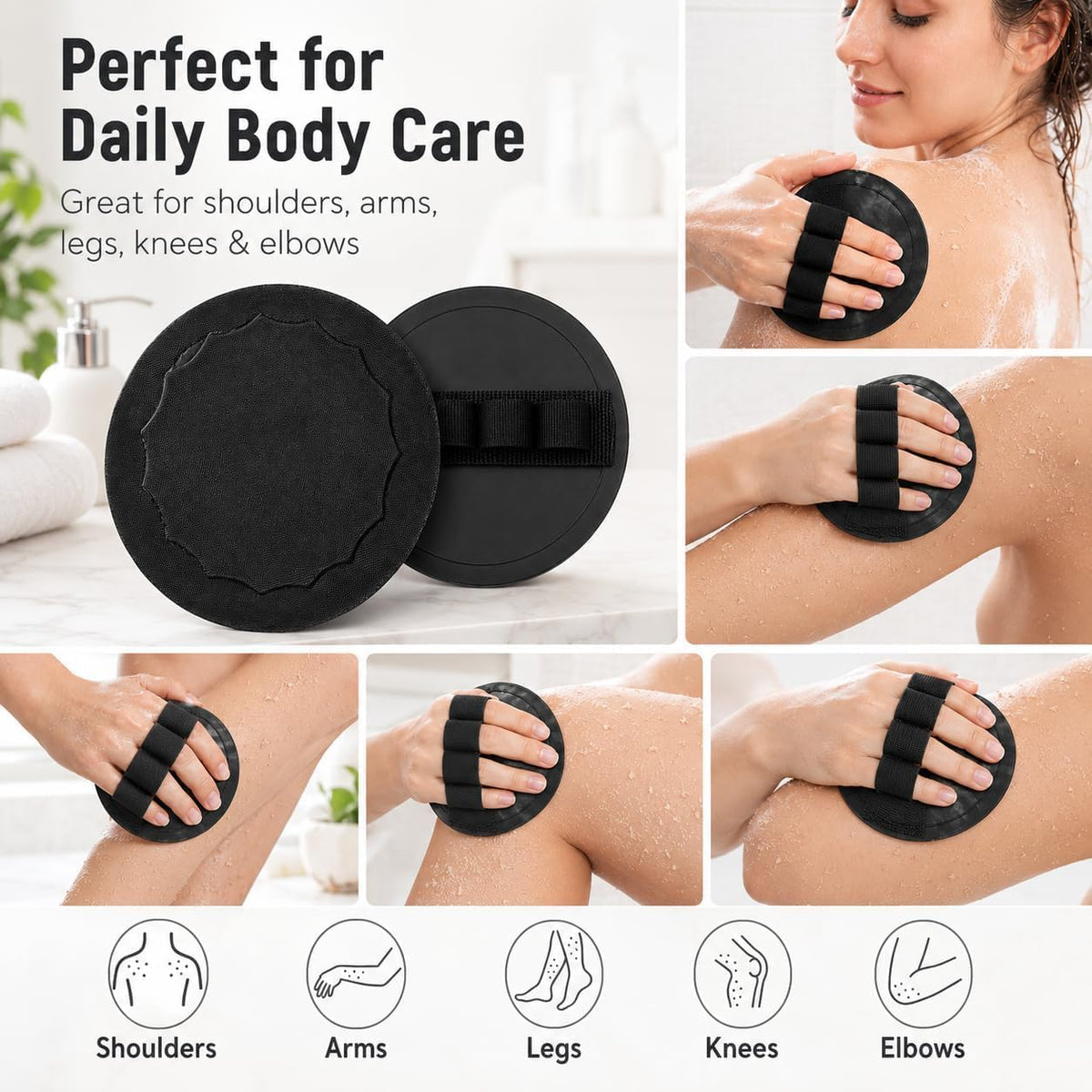 2pcs Exfoliating Glove,Exfoliating Bath Scrubber Glove,Shower, Arms, Legs, Elbows & Feet, Exfoliating Glove