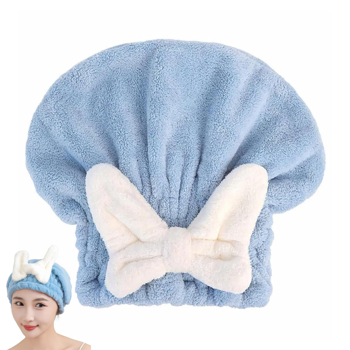 Microfiber Hair Towels Wrap Hair Drying Cap for Women 2Pcs Colors