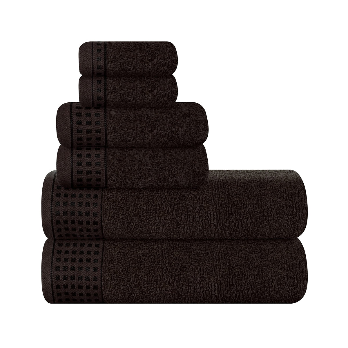 GLAMBURG 100% Cotton 2 Pack Oversized Bath Towel Set 28x55 Inches, Ultra Soft Highly Absorbant Compact Quickdry & Lightweight Large Bath Towels, Ideal for Gym Travel Camp Pool - Black