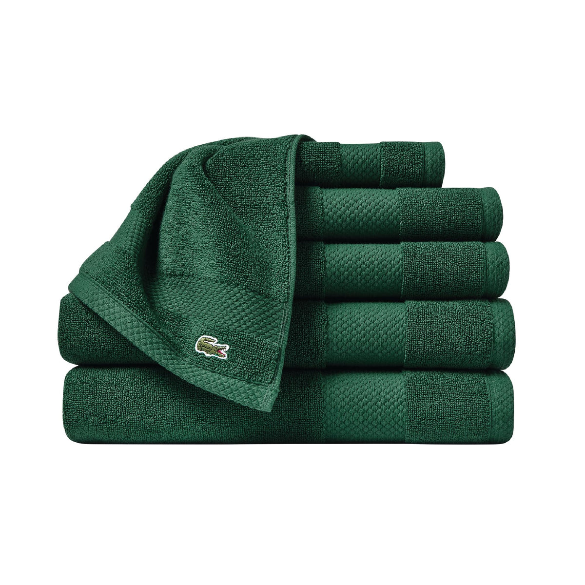 Lacoste Heritage 100% Supima Cotton Bath Towel 30" x 54", White