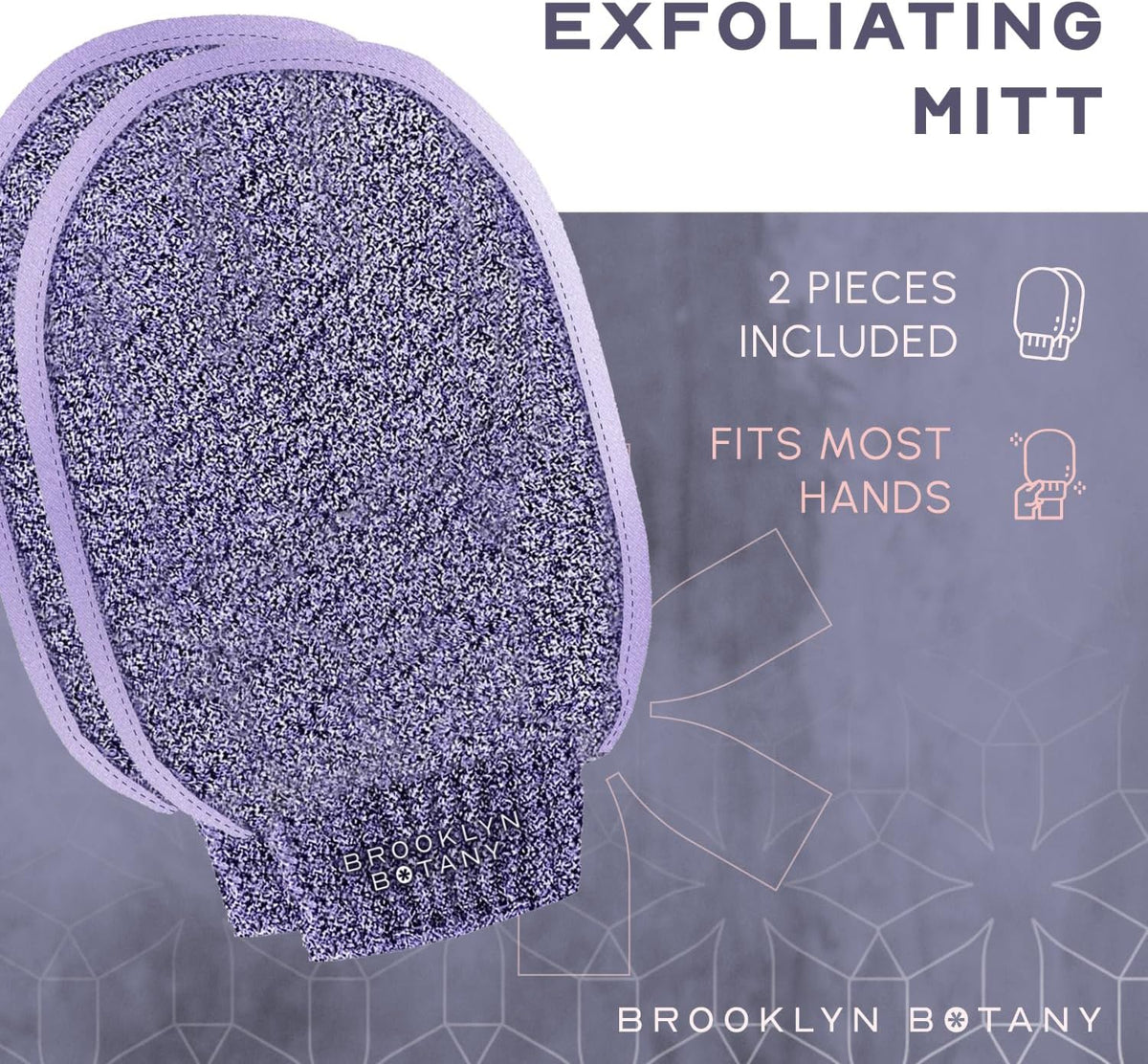 Brooklyn Botany Exfoliating Mitts - 2 Mitts
