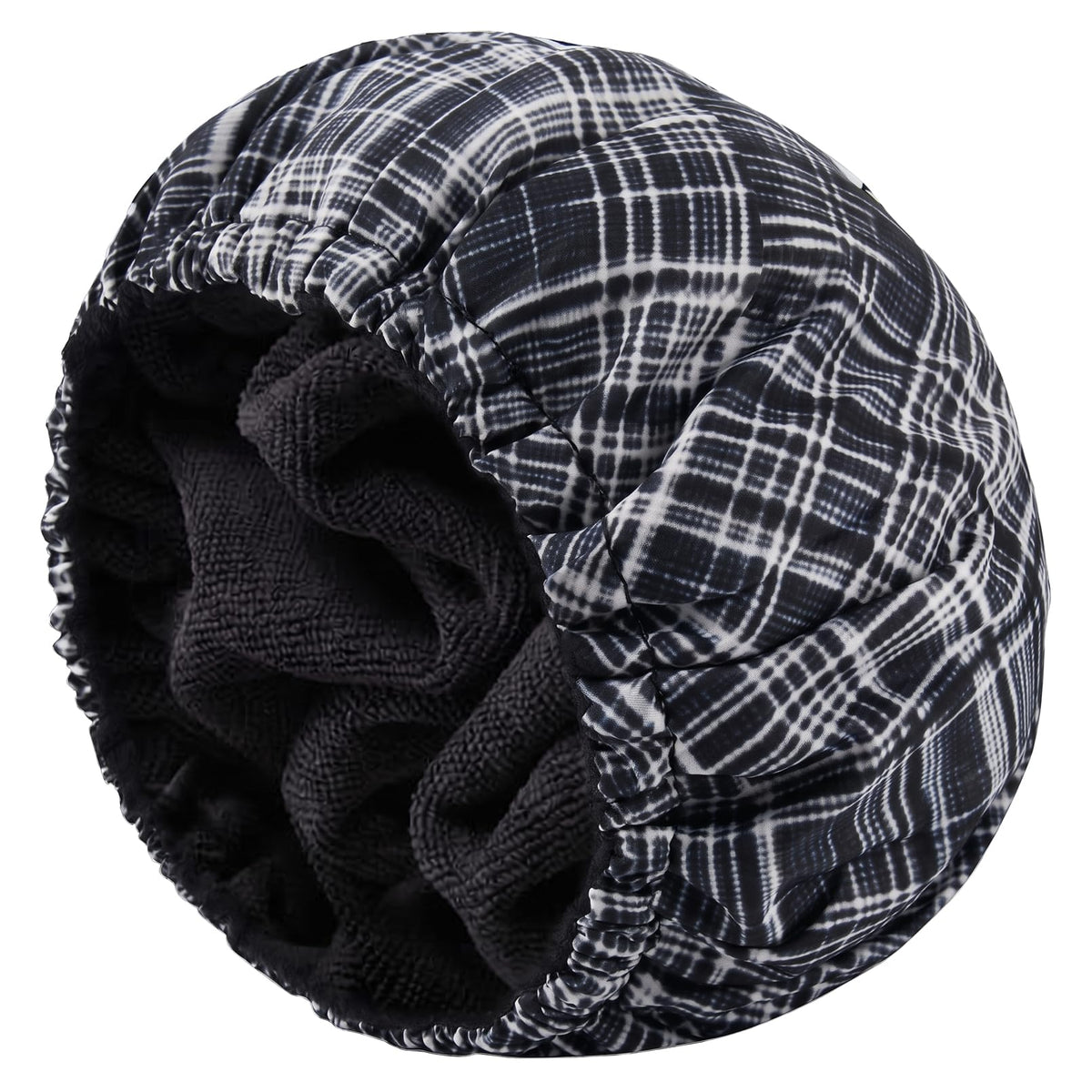 Shower Cap for Women Terry Lined Bee Bath Cap Large Reusable Waterproof Elastic Band Beekeeper Shower Caps for Long Thick Hair Soft Bath Shower Hair Caps