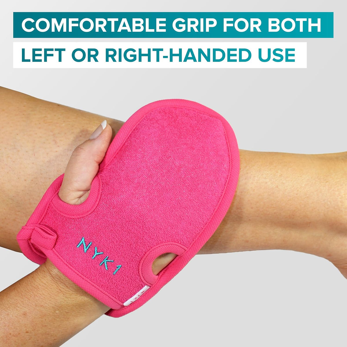 NYK1 DEEP Exfoliating Exfolimitt Body Mitt for Dead Skin Removal | Pink