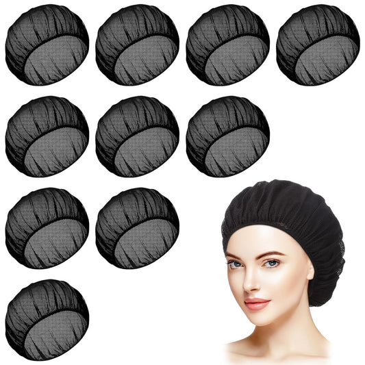 10 Pcs Hair Net for Sleep Night Curly Hair Nets Black
