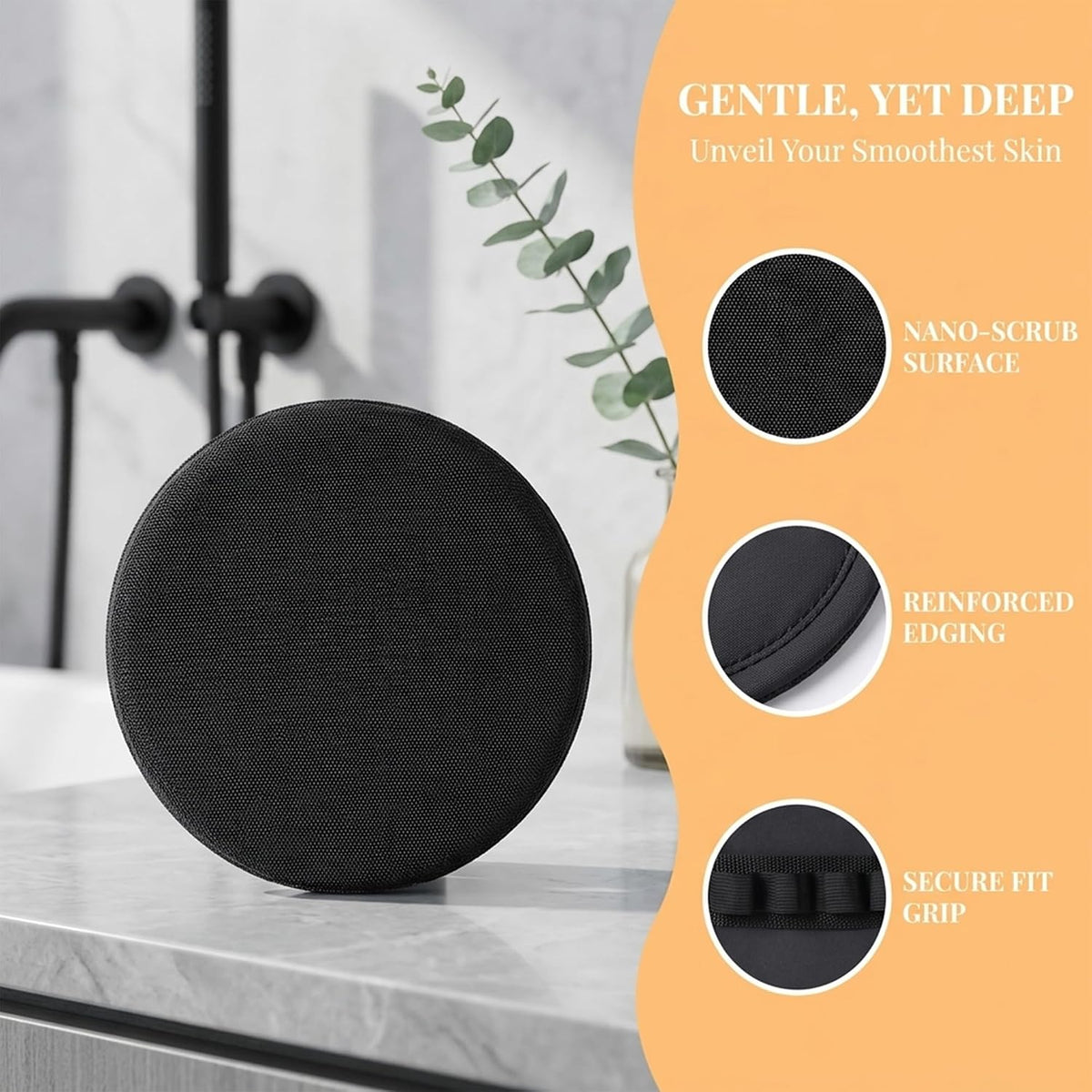 Exfoliating Body Scrub Pad with Non-Slip Hand Strap
