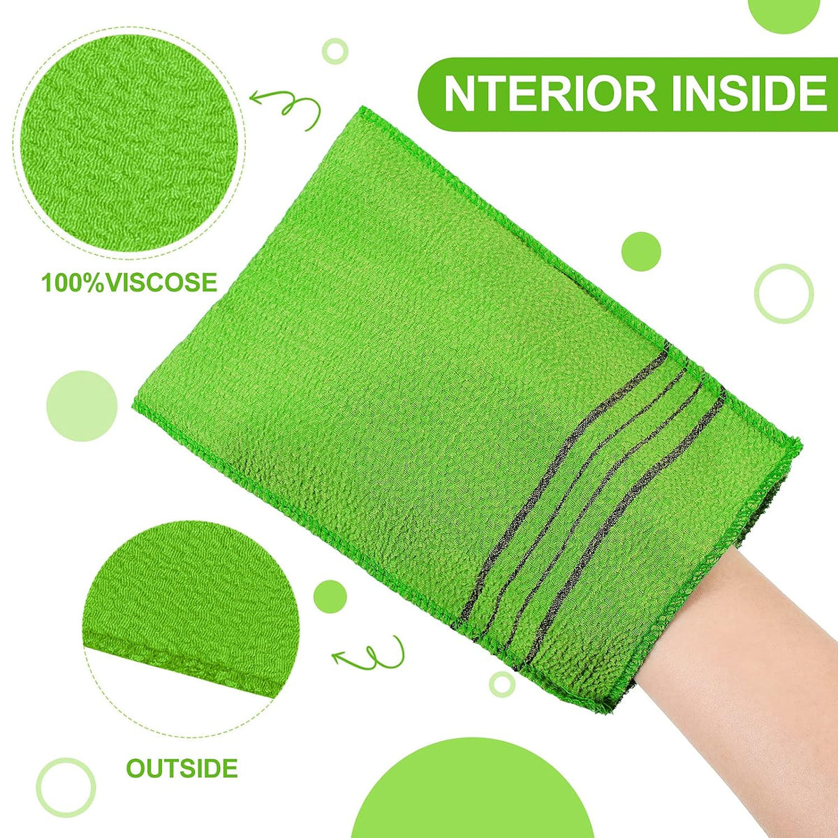 Tatuo 12 Pack Korean Exfoliating Mitts, Body Scrub, 9.5 x 5.7 in, 4 Colors