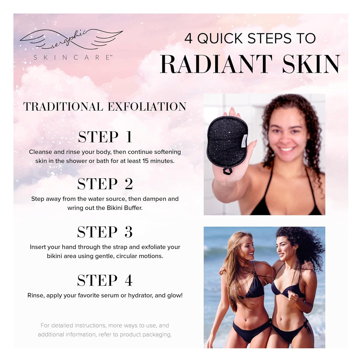 Bikini Buffer Scrub Mitt for Women, Ingrown Hair & Razor Bumps Treatment