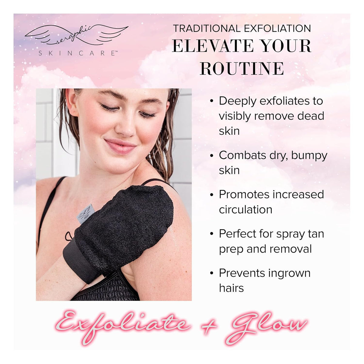 Deep Exfoliating Glove for Body 1pc - Exfoliating Body Scrubber for Shower