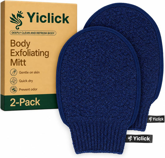 Exfoliating Mitt, Exfoliating Glove, Body Scrubber Exfoliator, 2 Pack