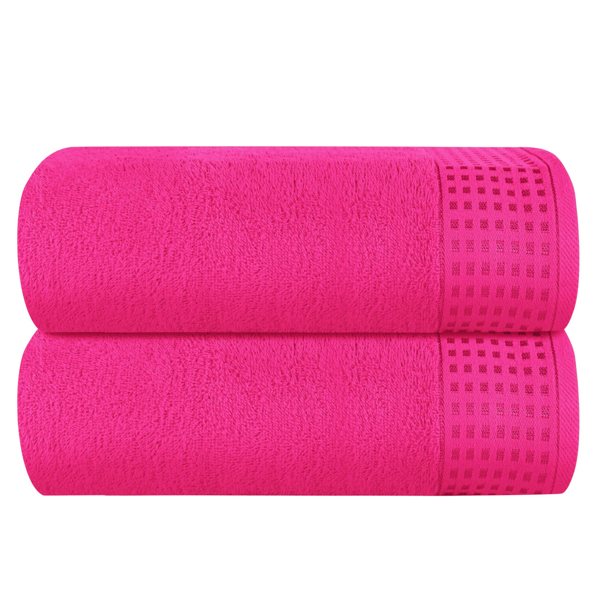 GLAMBURG 100% Cotton 2 Pack Oversized Bath Towel Set 28x55 Inches, Ultra Soft Highly Absorbant Compact Quickdry & Lightweight Large Bath Towels, Ideal for Gym Travel Camp Pool - Black