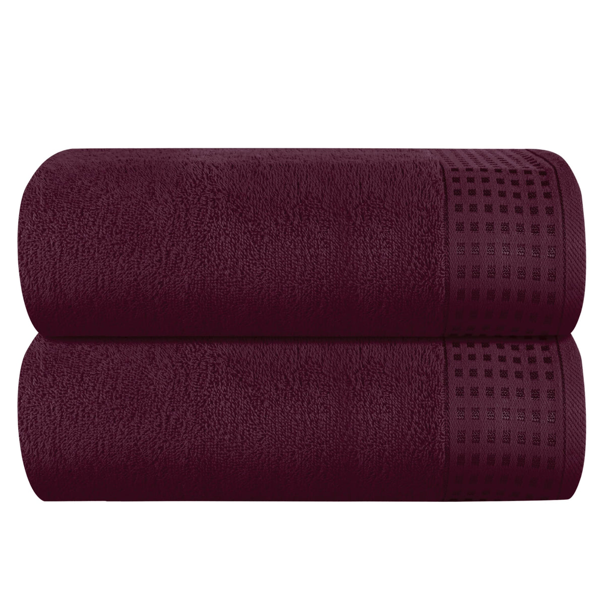 GLAMBURG 100% Cotton 2 Pack Oversized Bath Towel Set 28x55 Inches, Ultra Soft Highly Absorbant Compact Quickdry & Lightweight Large Bath Towels, Ideal for Gym Travel Camp Pool - Black