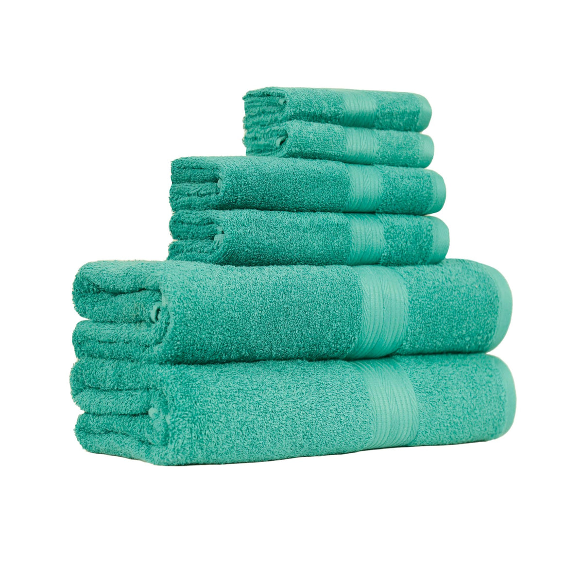 Amazon Basics 6-Piece Highly Absorbent Fade-Resistant Towel Set, 100% Cotton Towels for Bathroom, Soft, 2 Bath Towels, 2 Hand Towels, 2 Washcloths, Black