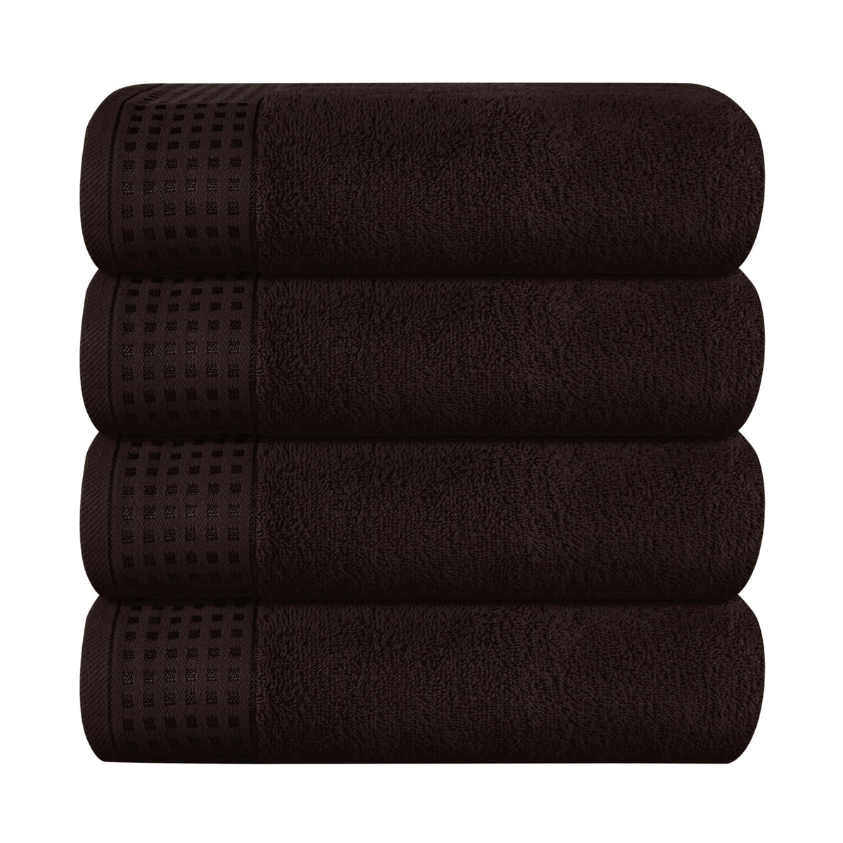 GLAMBURG 100% Cotton 2 Pack Oversized Bath Towel Set 28x55 Inches, Ultra Soft Highly Absorbant Compact Quickdry & Lightweight Large Bath Towels, Ideal for Gym Travel Camp Pool - Black