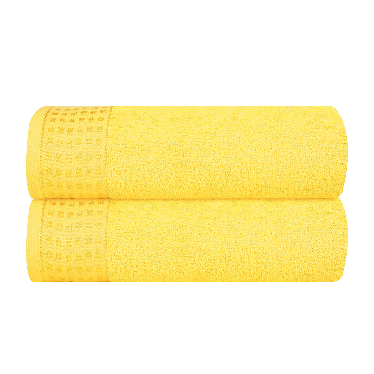 GLAMBURG 100% Cotton 2 Pack Oversized Bath Towel Set 28x55 Inches, Ultra Soft Highly Absorbant Compact Quickdry & Lightweight Large Bath Towels, Ideal for Gym Travel Camp Pool - Black